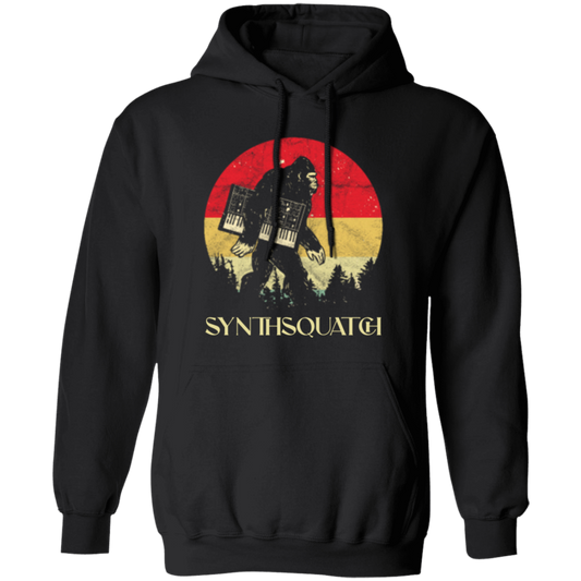 Bigfoot Synthesizer Analog, Sasquatch Synth Nerd, Nerd Love Gift Pullover Hoodie