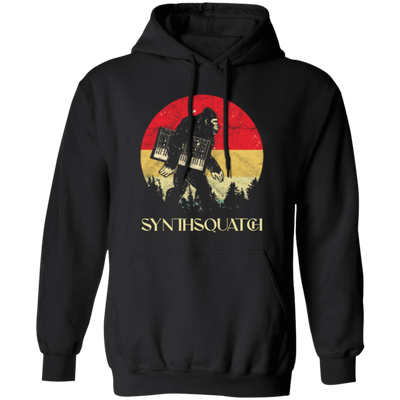 Bigfoot Synthesizer Analog, Sasquatch Synth Nerd, Nerd Love Gift Pullover Hoodie