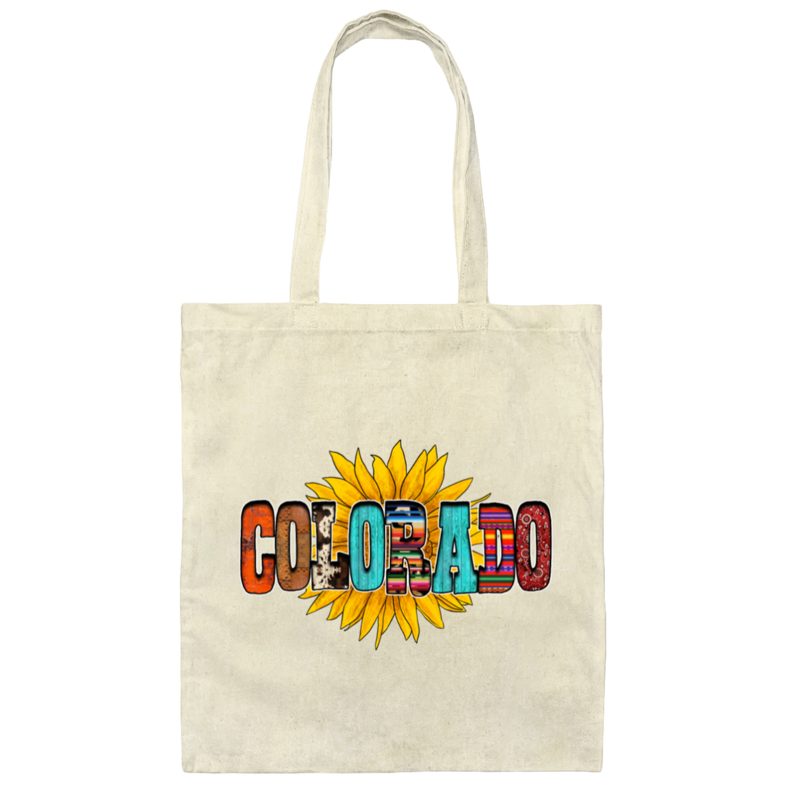 Colorado Sunflower Gift Colorado Lover Canvas Tote Bag