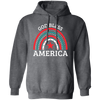 God Bless America, Rainbow American, Retro Rainbow Pullover Hoodie