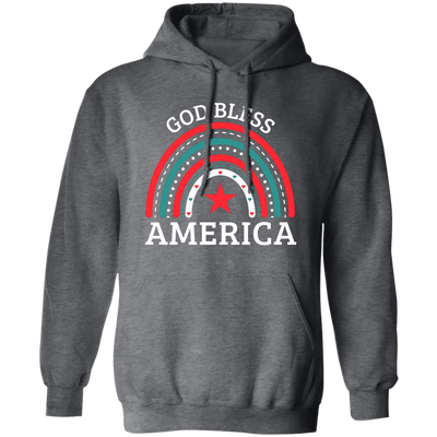 God Bless America, Rainbow American, Retro Rainbow Pullover Hoodie