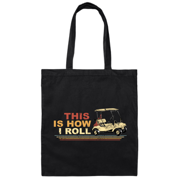 Vintage Golf Buggy Golf Cart Retro Golf Car Canvas Tote Bag
