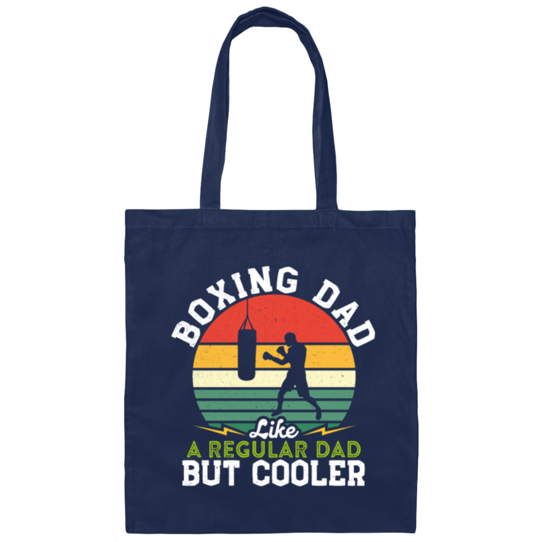 Retro Boxing Lover, Boxing Dad Like A Regular Dad But Cooler Canvas Tote Bag