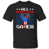 All American Gamer, America Gaming, American Flag Unisex T-Shirt