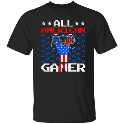 All American Gamer, America Gaming, American Flag Unisex T-Shirt