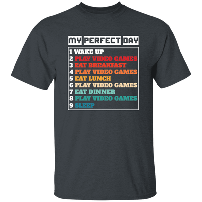 My Perfect Day Is With Play Video Games, Gamer Retro Unisex T-Shirt