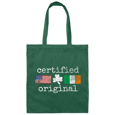 Irish American Certified Original Canvas Tote Bag