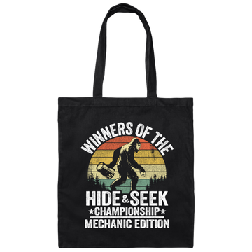 Retro Hide And Seek, Winners Of The Hide And Seek Championship Mechanic Edition Canvas Tote Bag