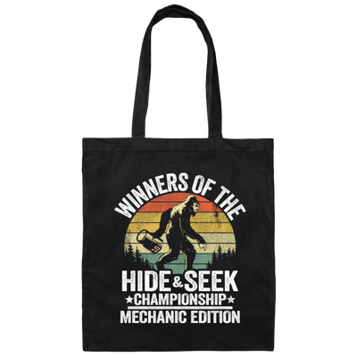 Retro Hide And Seek, Winners Of The Hide And Seek Championship Mechanic Edition Canvas Tote Bag