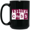 Chess Lover Gift, Chess Periodic Table, Queen Runner, Queen Chess Black Mug