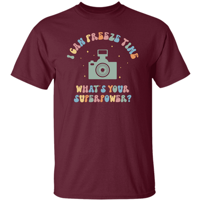 I Can Freeze Time, What's You Superpower, Groovy Cameraman Unisex T-Shirt