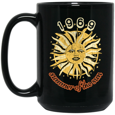 1969 Gift, Summer Of The Sun, Love Sun Gift, Gift For 1969 Best Love Black Mug