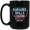 Retro Karaoke Lover Gift, Karaoke Skills Loading, Please Wait Black Mug