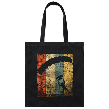 Skydiver, Retro Parachute, Paragliding Veterans Day, Army Vintage Style Canvas Tote Bag
