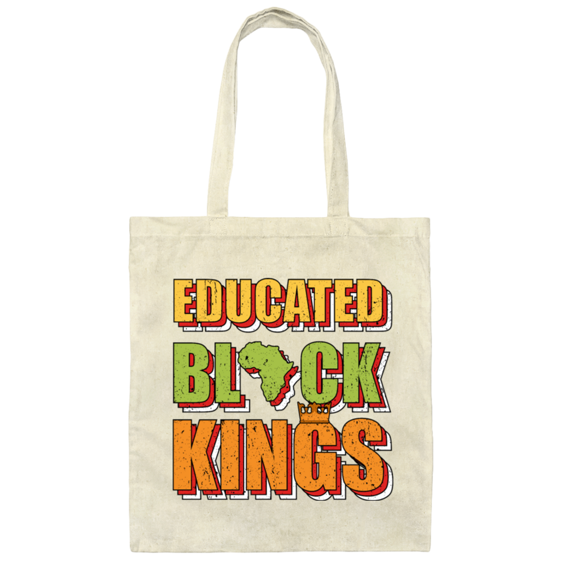 Educated Black King Gift African American Pride Canvas Tote Bag