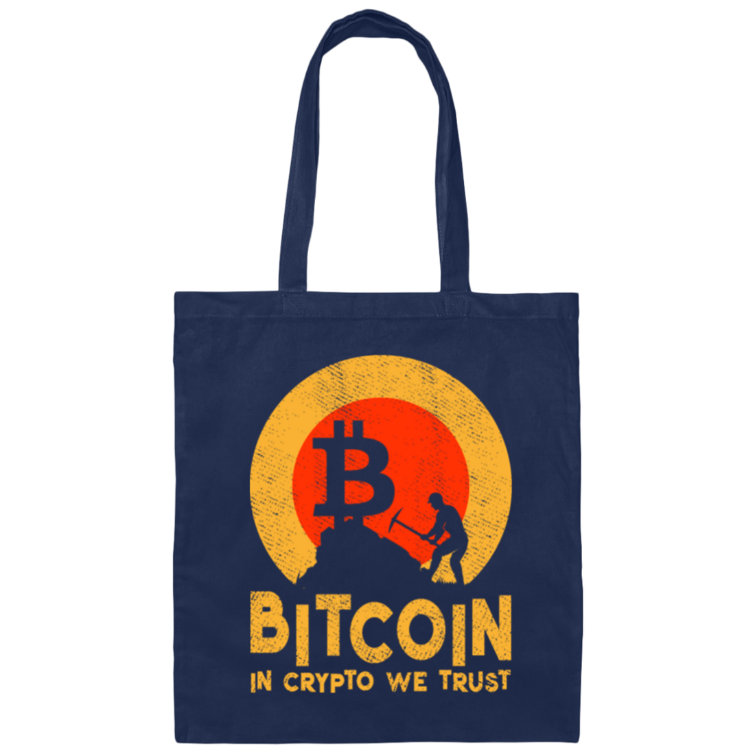 Bitcoin - Sunset - IN CRYPTO WE TRUST Canvas Tote Bag
