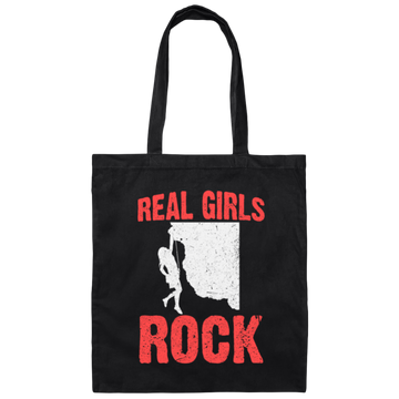 Real Girls Rock, Climbing mountain Gift Canvas Tote Bag