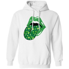 Patrick Lips, Patrick Glitter, St. Patrick_s Day, Patrick Leaves Pullover Hoodie