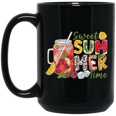 Sweet Summer Time, Summer Vacation, Fresh Summer Black Mug