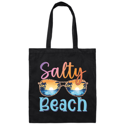 Salty Beach, Summer Vacation, Sunglasses With Sea Canvas Tote Bag