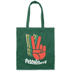 Retro Peace Love 60's 70's Hippie, Vintage Inspired Canvas Tote Bag