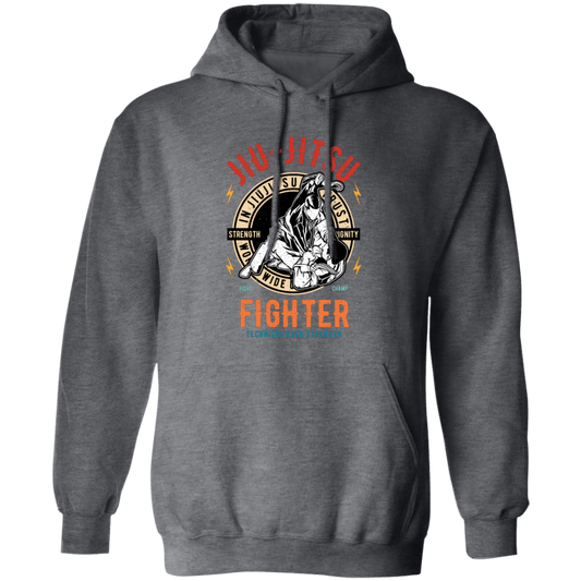 In Jiu Jitsu We Trust World Wide, Fighter Strength, Dignity Champ, Fighter Technique, Strength Combat Sport Pullover Hoodie