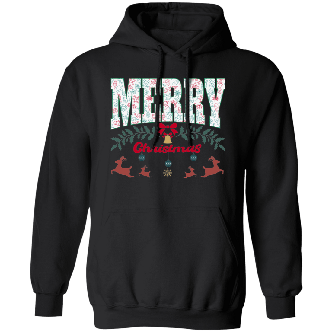 Merry Christmas, Best Christmas, Cute Reindeer, Merry Christmas, Trendy Christmas Pullover Hoodie
