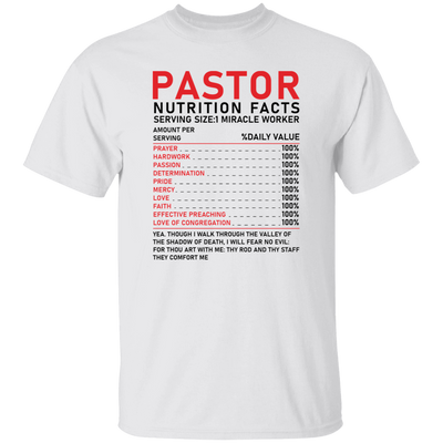 Pastor Nutrition Facts, What Is Pastor, Pastor Meaning Unisex T-Shirt