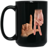 LA Sign, Hand Sign, Los Angeles Hand Sign, Love American Black Mug