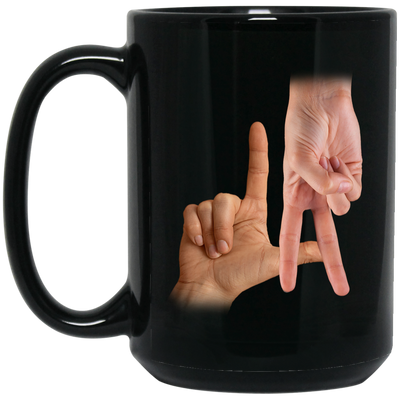 LA Sign, Hand Sign, Los Angeles Hand Sign, Love American Black Mug