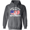 Heroes Remembered Never Die, September 11th, American Flag Pullover Hoodie