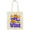 Fly Broom Stick, Run On Wine, Halloween's Day Canvas Tote Bag