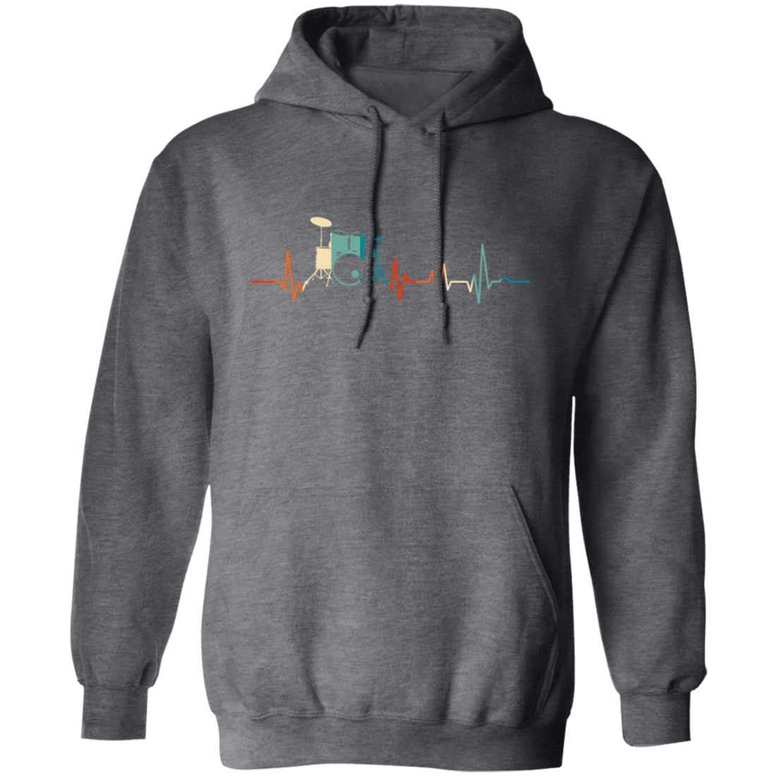 Drummer, Drumsticks, Drumming, Heartbeat Rock Lover, Rocker Vintage Gift Pullover Hoodie