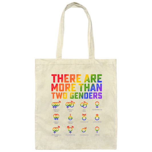 Love Lgbt, Pride Them, There Are More Than Two Genders, Lgbt Gift Canvas Tote Bag
