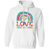 Love Needs No Words, Puzzle Of Love, Pride Month Pullover Hoodie