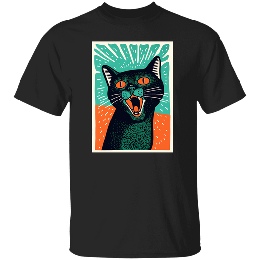 Meowing Love Gift, Cat In Retro Style, Lovely Cat, Funny Cat Poster Unisex T-Shirt