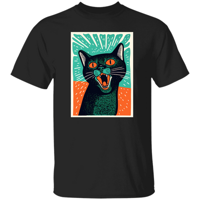 Meowing Love Gift, Cat In Retro Style, Lovely Cat, Funny Cat Poster Unisex T-Shirt