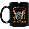 Mechanic Motor Engine, Motorsport Love Gift, Runs Like A Charm Black Mug