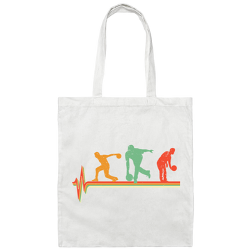 Bowling Lover, Retro Bowling, Bowling Lover Gift, Vintage Gift Canvas Tote Bag