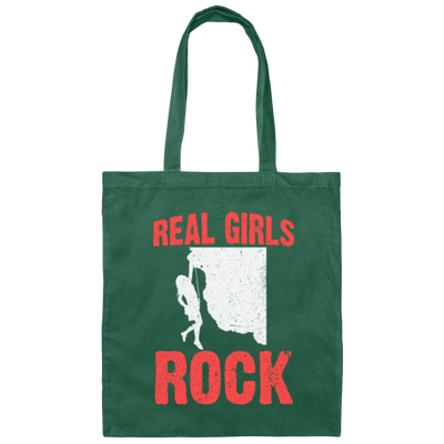 Real Girls Rock, Climbing mountain Gift Canvas Tote Bag