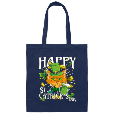 Love Patrick Day Happy St Catrick Day My Cat Lover Canvas Tote Bag
