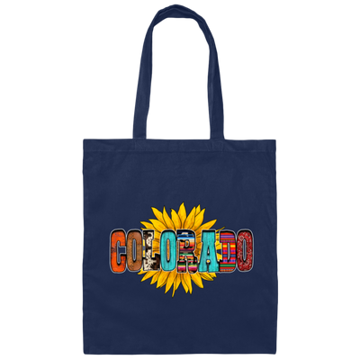 Colorado Sunflower Gift Colorado Lover Canvas Tote Bag