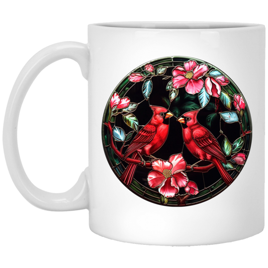 Raven Bird, Red Bird, Raven Claw, Gothic Raven White Mug