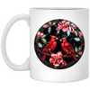 Raven Bird, Red Bird, Raven Claw, Gothic Raven White Mug