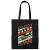 Daddy Shark Doo Doo Love Shark Gift Funny Shark Gift Canvas Tote Bag