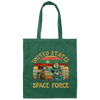 United States Space Force, Retro Space Canvas Tote Bag