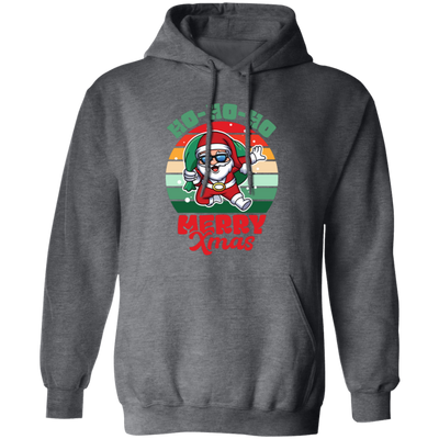 Ho Ho Ho Merry Xmas, Retro Christmas, Funny Santa, Merry Christmas, Trendy Christmas Pullover Hoodie