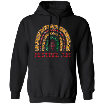 Merry Christmas, Retro Christmas, Leopard Christmas Pullover Hoodie