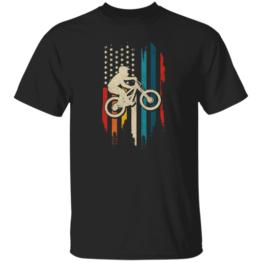 Mountain Bike, American Flag Vintage, Retro Style, Love Bikes, Best Bike Unisex T-Shirt