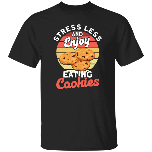 Retro Cookie, Stress Less And Enjoy Cookie, Eating Cookies Unisex T-Shirt